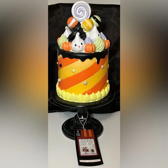 Sweet Treats Halloween Cake Ghost Pumpkins Candy Icing Decoration - Picture 4 of 11